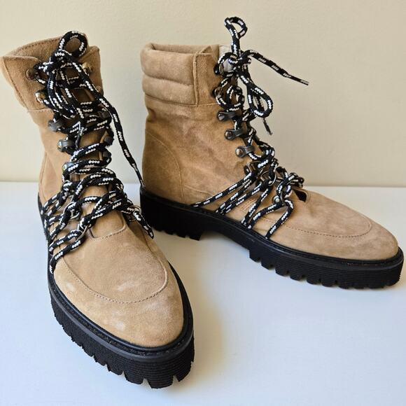 Freda Salvador Shoes - Freda Salvador NEW Claudia Leather Lace Up Combat Platform Boots Lug Sole Size 7